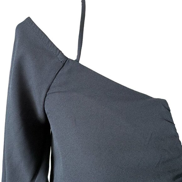 Lulus Womens XS Double Date Off Shoulder Top Black‎ Capsule Long Sleeve - Picture 4 of 12